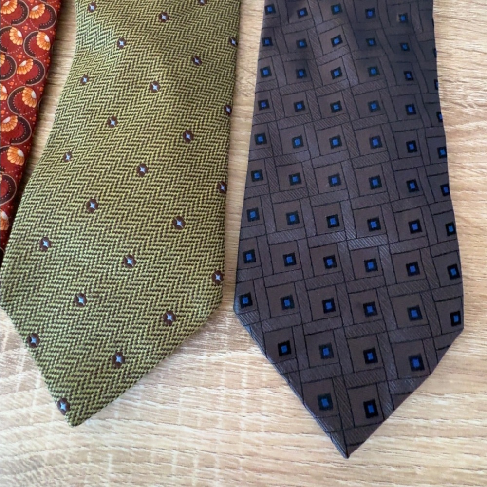 Bundle of 5 Ermenegildo‎ Zegna Designer Luxury Multicolor Neck Ties - Picture 4 of 13